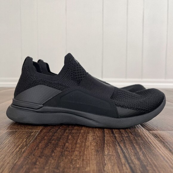 APL Techloom Bliss Running Sneaker Shoe Slip On Lightweight Size 7.5 Black - Picture 1 of 13